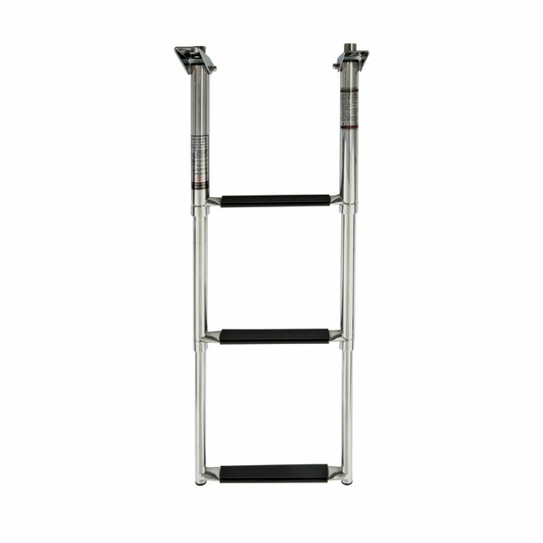 Whitecap Marine Products Stainless Steel 90 degrees Telecoping Ladder - 3 Step S-1852